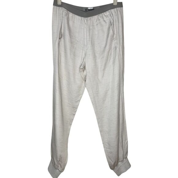 Vince Pants Jogger Soft Silky Pull On Modal Light Heathered Gray Size Medium - Picture 1 of 8